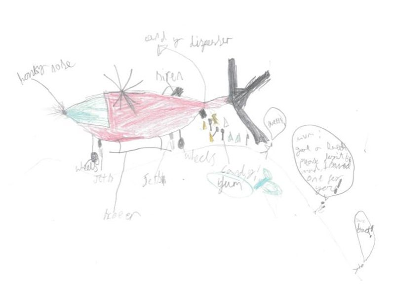 Illustration for article titled These Kids' Drawings Are The Best Future Cars Yet